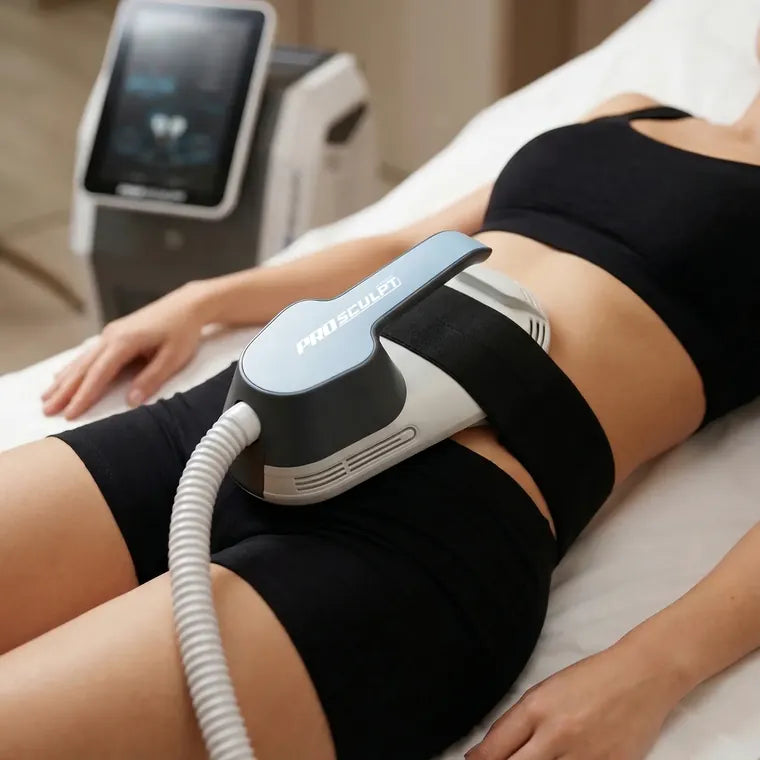 Aplicación de Prosculpt en abdomen