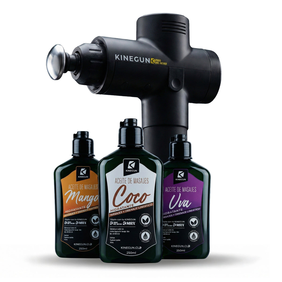 Kinegun PRO Oil + 3 Aceites de Masajes