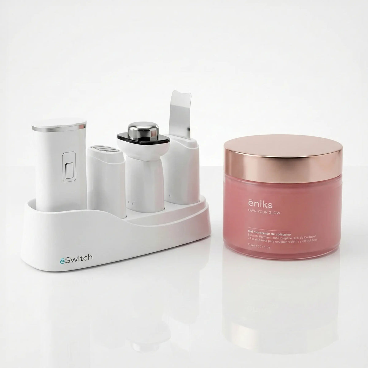ēSwitch + Gel Hidratante de Colágeno + Jelly Cleanser