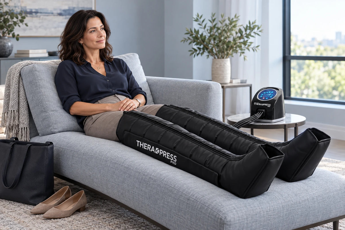 Aliviar piernas cansadas con Therapress Pro